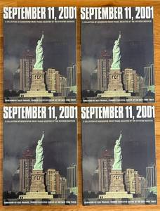 lot 915C image: LR - Set of 4 September 11, 2001 Newspaper Collection Books