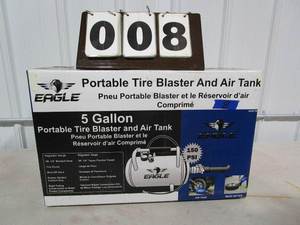 lot 8 image: Eagle Portable 5 Gallon Tire Blaster & Air Tank