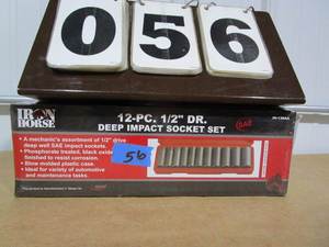lot 56 image: Iron Horse 12 Piece 12 Drive Deep Impact Socket Set - SAE