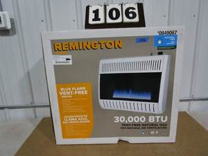 lot 106 image: Remington Blue Flame Vent Free Heater - 30K BTU