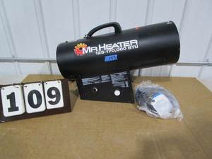 lot 109 image: Mr. Heater Portable Propane Forced Air Heater