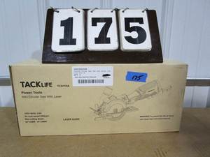 lot 175 image: Tacklife Power Tools Mini Circular Saw With Laser Guide