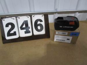 lot 246 image: Power Up Replacement Battery - Compatible with Rigid Tools