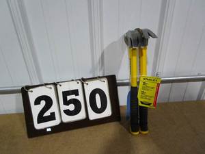 lot 250 image: Stanley 2 Pack Fiberglass Hammers