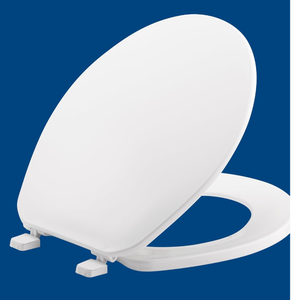 lot 277 image: Bemis 70 Durable Plastic Toilet Seat, Round, White