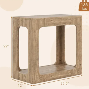 lot 302 image: Costway 2-Tier End Table with Storage Shelf for Living Room