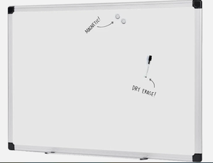 lot 403 image: AmazonBasics 36x48 Magnetic Framed Dry Erase Board - White