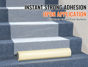 lot 413 image: VEVOR Carpet Protection Film, 24 x 50 Floor and Surface Shield with Self Adhesive Backing & Easy Installation, Polyethylene Adhesive Car Mat Protector Roll for Construction & Renovation