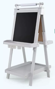 lot 420 image: Costway Foldable Easel for Kids 3-in-1 Double-sided Art Easel with Chalkboard