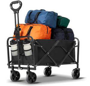 lot 463 image: iHomey Beach Cart Large Capacity, Heavy Duty Folding Wagon Portable, Collapsible Wagon for Sports, Shopping, Camping Collapsible Foldable cart