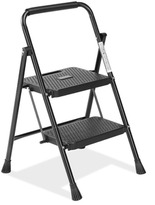 lot 471 image: HOMEE 2 Step Ladder, Lightweight Portable Folding Step Stool with Wide Anti-Slip Pedal, 800 Lbs Sturdy Steel Metal Ladder Anti-Slip, for Home, Kitchen and Outdoor