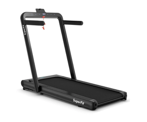 lot 28 image: Superfit 4.75HP 2 In 1 Folding Treadmill Remote APP Control
