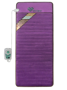 lot 33 image: PHYMAT Far Infrared Amethyst Heating Pad (70x31)- 5 Color Natural Crystal Heating Mat - Amethyst Full Body Infrared Mat - Bio Amethyst Mat with Auto Shut Off - Overheat Protection,Smart Control