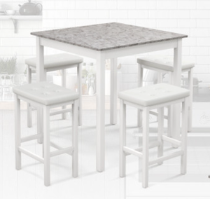 lot 4 image: Costway 5-Piece Bar Table Set Counter-Height Dining Table and 4 Bar Stools