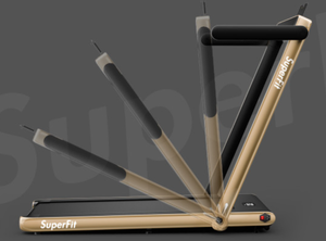 lot 7 image: Costway 2.25HP 2 in 1 Folding Treadmill with APP Speaker Remote Control