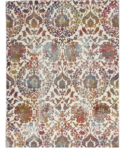 lot 22 image: Ankara Global ANR06 WhiteMulti Rug, 53 x 76