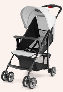 lot 216 image: HONEY JOY Lightweight Stroller, Compact Travel Stroller for Airplane, Toddler Fold Pushchair wAdjustable Canopy & Backrest, Storage Basket, Umbrella Stroller for Infants (Gray)