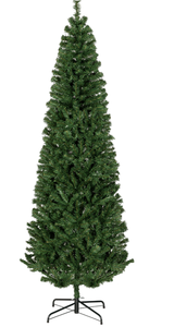 lot 196 image: HOMCOM 7 FT Artificial Christmas Tree Pencil Xmas Tree with Stand, 818 Tips, Holiday Home Indoor Decoration for Party, Green