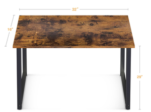 lot 124 image: Coleshome 32 Inch Computer Desk, Modern Simple Style Desk for Home Office, Study Student Writing Desk, Vintage