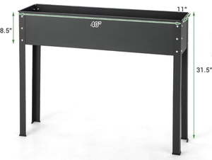 lot 131 image: Costway 40 Raised Garden Bed with Legs Metal Elevated Planter Box