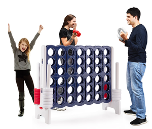 lot 134 image: Costway Jumbo 4-to-Score 4 in A Row Giant Game Set Indoor Outdoor Adults Kids Family Fun