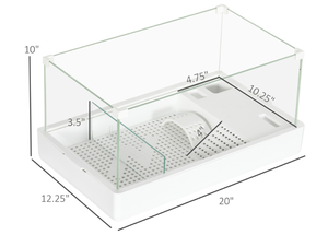 lot 147 image: PawHut Glass Turtle Tank, Turtle Aquarium with Basking Platform and Filter Layer Design, Full View Visually Reptile Habitat, Easy to Clean and Change Water, Multi Functional Area