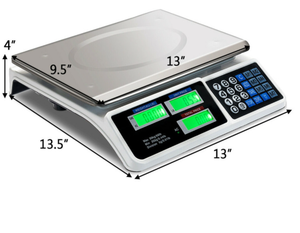 lot 330 image: Costway 66 lbs Electronic Price Computing Scale with LCD Screen Display