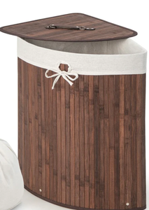 lot 341 image: Giantex Laundry Hamper with Lid, 72L Bamboo Laundry Basket with Removable and Machine Washable Liner Bag