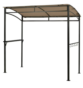 lot 366 image: Costway 7x4.5 Grill Gazebo Outdoor Patio Garden BBQ Canopy Shelter Storage Hook Brown