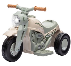 lot 481 image: Qaba Ride On Motorcycle, 6V Ride on Bubble Car, 3 Wheeled Electric Motorcycle for Kids w LED Headlight, Music, Cream White