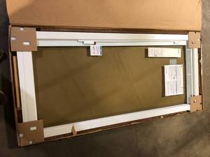 lot 42 image: Andersen 70-12 in. x 79-12 in. 200 Series White Left-Hand Perma-Shield Sliding Patio Door w White Int, Fixed Panel w Blinds  Customer Returns See Pictures