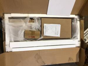 lot 49 image: Newport 47.25 in. Rectangle Wood MDF 1 Drawer Writing Desk by Convenience Concepts   Customer Returns See Pictures