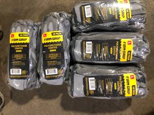 lot 4 image: Lot of Firm Grip 12 Pair Large Polyurethane Coated Crew Pack Work Garden Gloves 65342 Customer Returns See Pictures