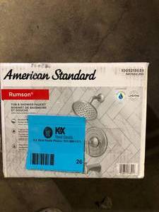 lot 26 image: American Standard Rumson Single-Handle 1-Spray Tub and Shower Faucet with 1.8 GPM in Brushed Nickel Valve Included Customer Returns See Pictures