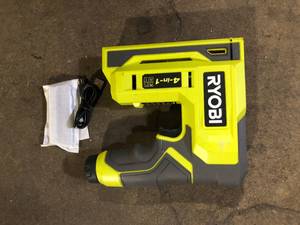 lot 35 image: RYOBI USB Lithium Cordless Craft 4-in-1 StaplerNailer Kit with 3.0 Ah Battery and Charging Cable Customer Returns See Pictures