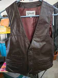 lot 13 image: Schott brand Youth Leather Vest