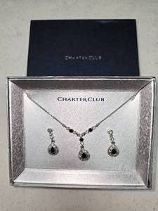 lot 33 image: Charter Club Necklace and Earrings