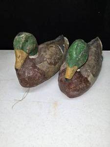 Two Vintage fiberglass duck decoys