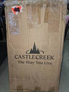 lot 38 image: Wall firearm display- unassembled. brand new in box