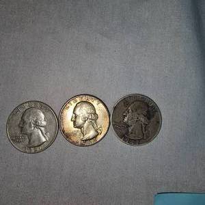 lot 38 image: Washington Silver,25c,(3)