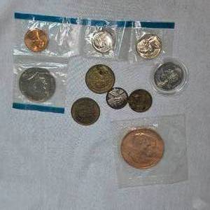 lot 63 image: Misc Coin Lot w1oz Copper Round