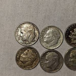 lot 26 image: Roosevelt Silver, 10c,(10)