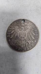 1902 Silver German 5 Mark