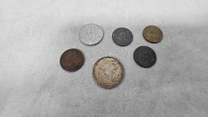 lot 6 image: WWII German Coins with Nazi Markings