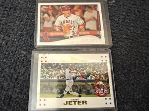 lot 4 image: Mike Trout And Derek Jeter Cards