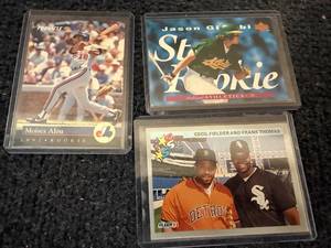 lot 6 image: Moises Alou Rookie, Jason Giambi Rookie, Cecil Fielder And Frank Thomas