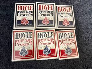 lot 334 image: 6 Packs of Hoyle Poker Cards - Nevada Finish
