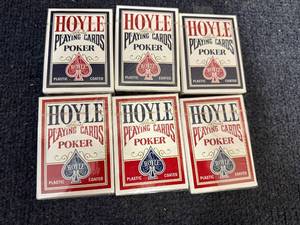 lot 335 image: 6 Packs of Hoyle Poker Cards - Nevada Finish