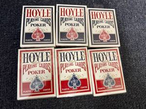 lot 338 image: 6 Packs of Hoyle Poker Cards - Nevada Finish