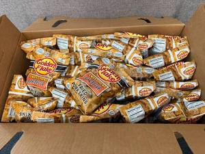 lot 105 image: Box Of Golden Flake Bbq Pork Skins